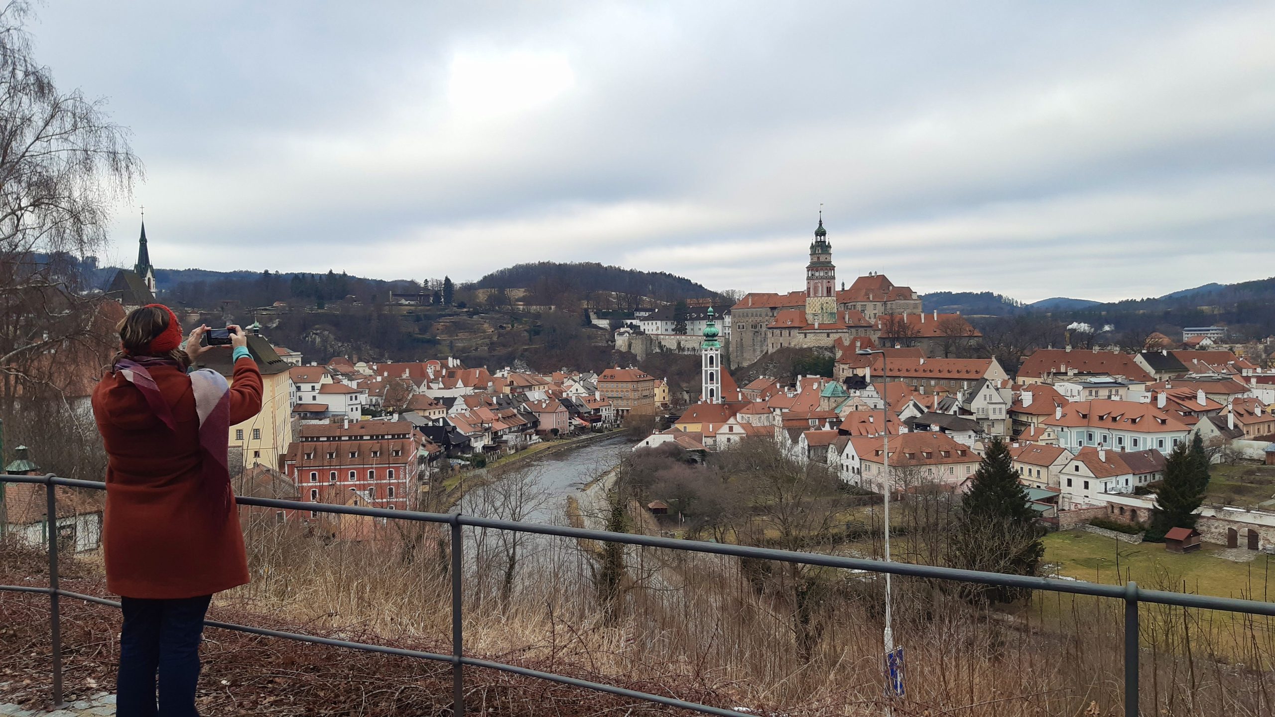 View of Cesky Krumlov from our tour